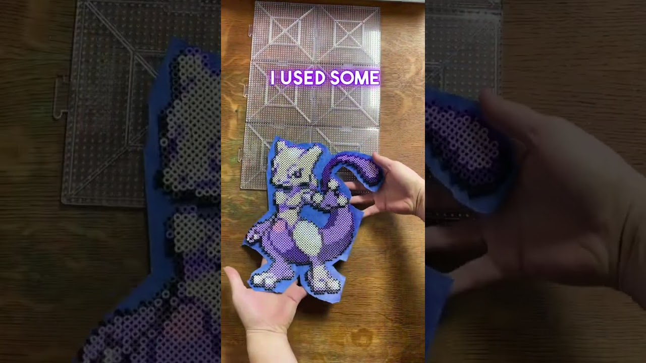Become a Pixel Art Master with This Must-See Mewtwo Perler Bead Tutorial! DIY, Hama Bead, Crafts