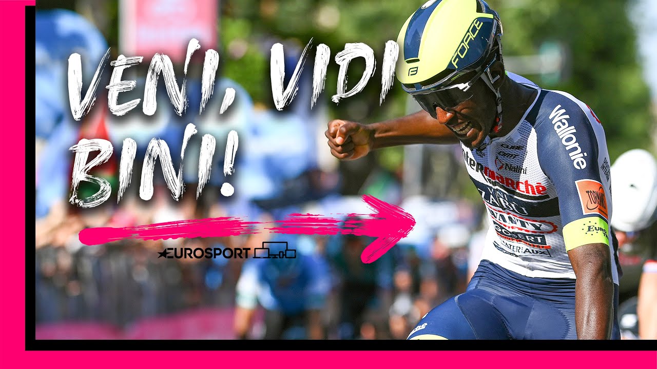 Biniam became the first Black African rider in history to win a stage at a Grand Tour! | Eurosport