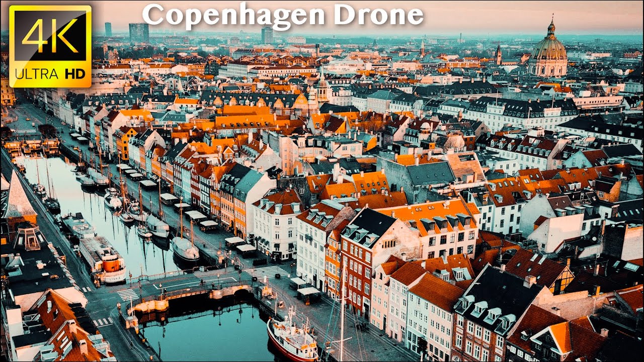 Copenhagen, Denmark - 4K UHD Drone Video