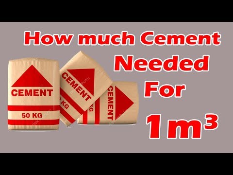 How Many Bags Of Cement Will Be Required For 1m³ Area